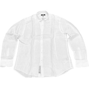 La Martina, Heren, Overhemden, Wit, Maat: XL Linnen,