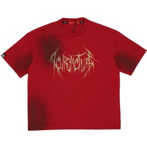 Acupuncture, Heren, Tops, Rood, Maat: M Katoen,