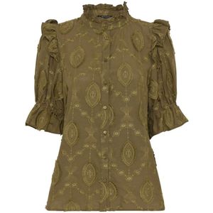 Bruuns Bazaar, Dames, Blouses & Shirts, Groen, Maat: XS