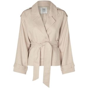 Second Female - Estivo - Trenchcoat - Beige - Viscose/Linnen/Polyester