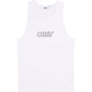 Obey, Heren, Tops, Wit, Maat: XL Katoen,