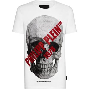Philipp Plein, Heren, Tops, Wit, Maat: 2XL Katoen,