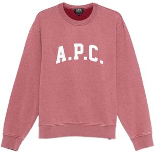A.p.c., Heren, Sweatshirts & Hoodies, Rood, Maat: L Katoen,