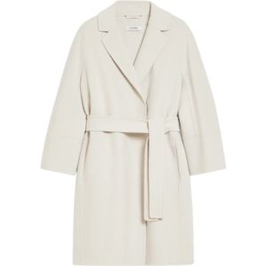 Max Mara, Dames, Mantels, Grijs, Maat: XS Wol,