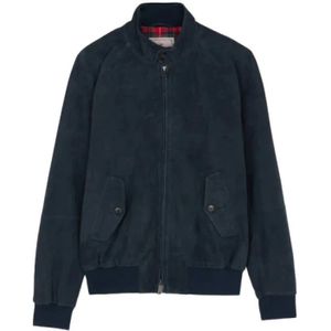 Baracuta, Heren, Jassen, Blauw, Maat: 3XS Suède,