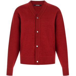 Jacquemus, Heren, Truien, Rood, Maat: XL Wol,