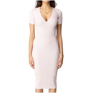 Elisabetta Franchi, Dames, Jurken, Roze, Maat: M Viscose,