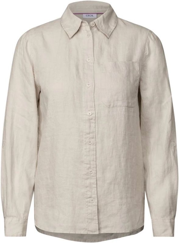 Cecil, Dames, Blouses & Shirts, Beige, Maat: S Poliester,