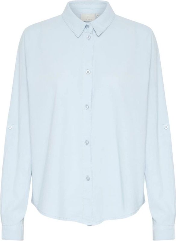 Blouse - Effen - Katoen - Lange Mouw - Normale Pasvorm