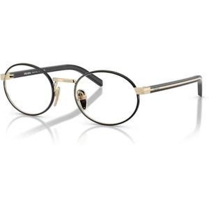 Prada - PR B55V - Optische Monturen - Goud - Metaal - Ronde