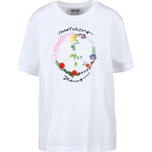 Moschino, Dames, Tops, Wit, Maat: L Katoen,