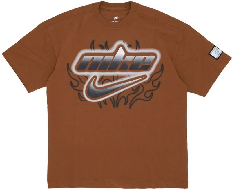 Nike, Dames, Tops, Bruin, Maat: M Katoen,