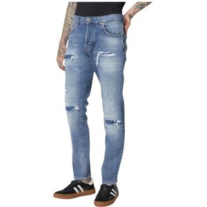 John Richmond, Heren, Jeans, Blauw, Maat: W37 Denim,