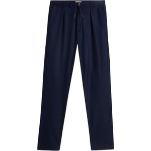 Woolrich, Heren, Broeken, Blauw, Maat: S Flanel,