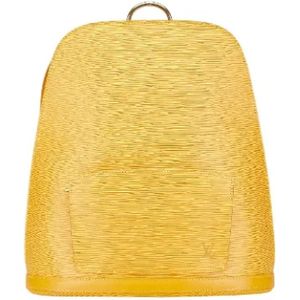 Louis Vuitton Vintage, Dames, Pre-owned, Geel, Maat: ONE Size Leer,