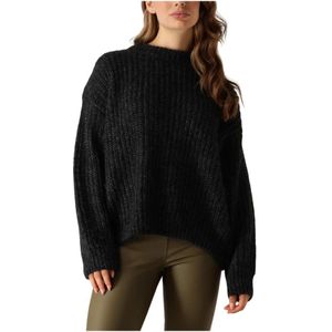 Knit-ted, Dames, Truien, Zwart, Maat: M Mohair,