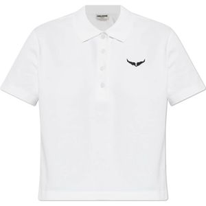 Zadig & Voltaire, Dames, Tops, Wit, Maat: L Katoen,