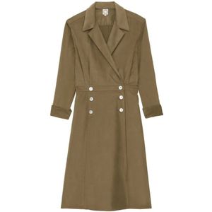 Ines de la Fressange Paris, Dames, Jurken, Groen, Maat: 2XS Katoen,