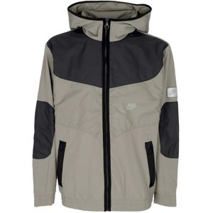 Nike, Heren, Jassen, Grijs, Maat: M Nylon,