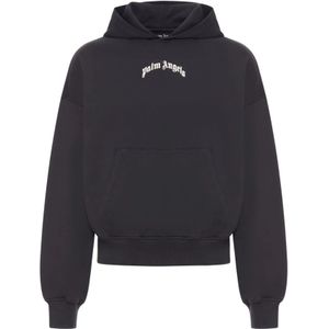 Palm Angels, Heren, Sweatshirts & Hoodies, Zwart, Maat: L