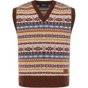 Dsquared2, Heren, Truien, Veelkleurig, Maat: L Wol,