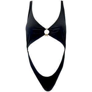 Elisabetta Franchi, Dames, Badkleding, Zwart, Maat: S