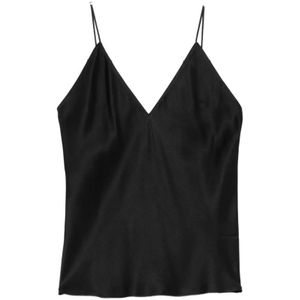 Anine Bing, Dames, Tops, Zwart, Maat: M Zijde,