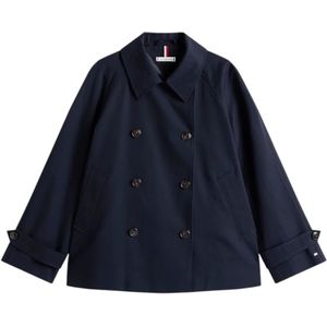 Tommy Hilfiger - COTTON REG SHORT TRENCH COAT - Trenchcoat - Desert sky