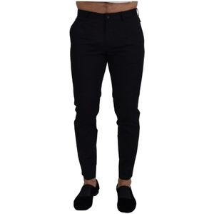 Dolce & Gabbana, Heren, Broeken, Blauw, Maat: XS Katoen,