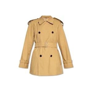 Burberry Katoenen trenchcoat , Beige , Dames , Maat: M