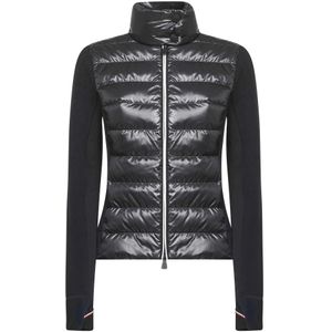 Moncler, Dames, Jassen, Blauw, Maat: XS Leer,