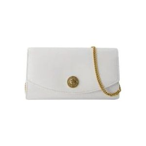 Balmain Leather wallets , White , Dames , Maat: ONE Size