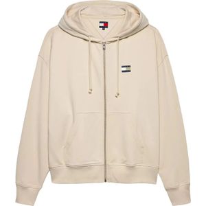 Tommy Jeans, Heren, Sweatshirts & Hoodies, Beige, Maat: XS Katoen,