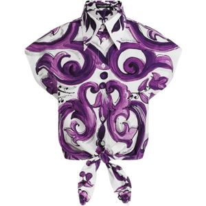 Dolce & Gabbana - Blouse - Paars - Katoen