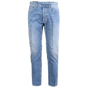 Dondup - Light Wash Straight Leg - Jeans - Blauw - Katoen
