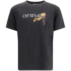 Off White, Heren, Tops, Grijs, Maat: L Katoen,