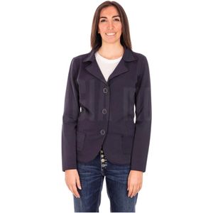 Alpha Studio, Dames, Jassen, Blauw, Maat: XL Jersey,