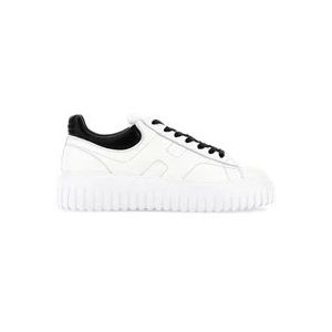 Hogan Gestreepte Leren Sneakers , White , Heren , Maat: 41 EU