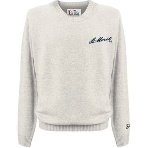 MC2 Saint Barth, Heren, Truien, Wit, Maat: L Wol,