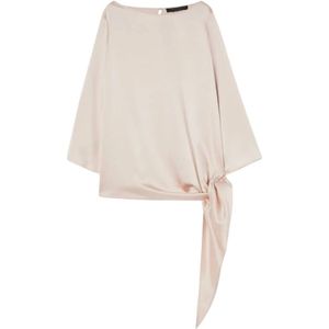 Marina Rinaldi, Dames, Blouses & Shirts, Beige, Maat: 2XL Satijn,
