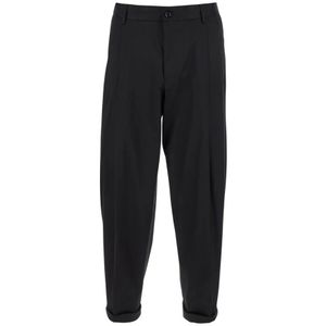 Dolce & Gabbana, Heren, Broeken, Zwart, Maat: M Katoen,