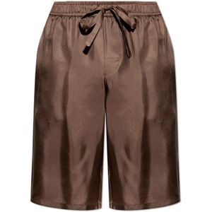 Dolce & Gabbana, Heren, Korte broeken, Bruin, Maat: M Zijde,