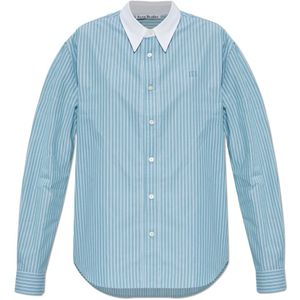 Acne Studios, Dames, Blouses & Shirts, Blauw, Maat: XS Katoen,