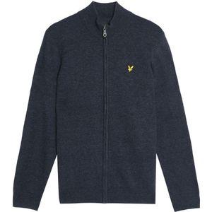 Lyle & Scott - Mid Knits Lambswool Blend - Cardigan - Blauw
