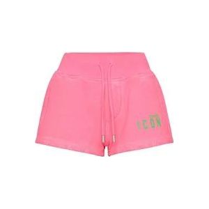 Dsquared2 Stijlvolle Bermuda Shorts voor Vrouwen , Pink , Dames , Maat: S
