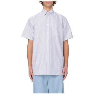 Valentino, Heren, Overhemden, Blauw, Maat: M Katoen,