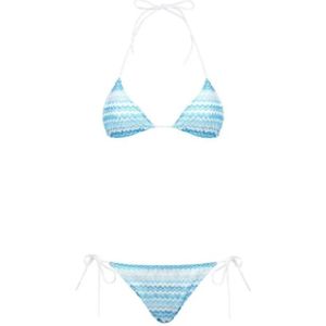 Missoni, Dames, Badkleding, Blauw, Maat: S Zijde,
