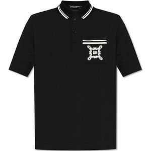 Dolce & Gabbana, Heren, Tops, Zwart, Maat: S Katoen,