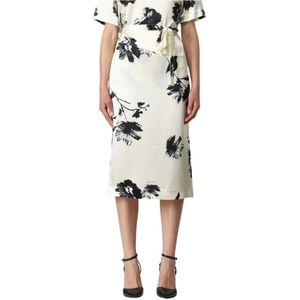 Calvin Klein, Dames, Rokken, Wit, Maat: S Zijde,