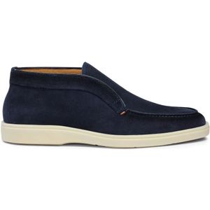 Santoni, Heren, Schoenen, Blauw, Maat: 45 EU Leer,